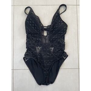 Becca Swim One Piece Swimsuit Color Play Plunge Swimwear